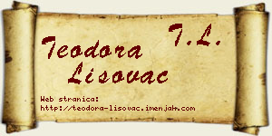 Teodora Lisovac vizit kartica